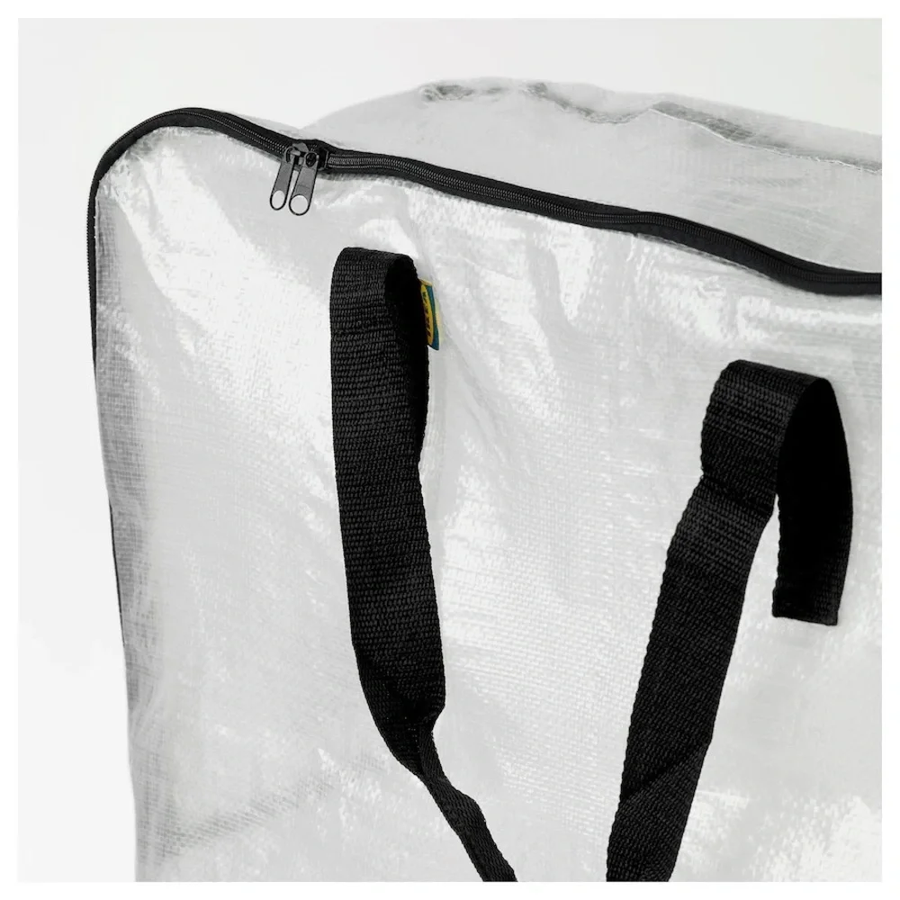Set of 4 - IKEA DIMPA Clear Storage Bag – Heavy-Duty, Large Capacity, Reusable